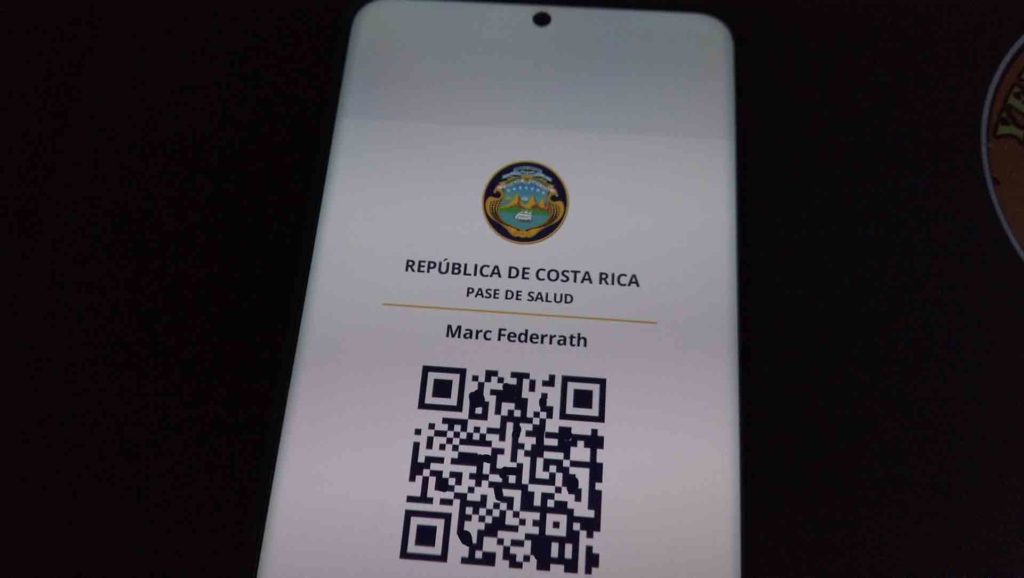 Einreise nach Costa Rica - Health Pass QR Code