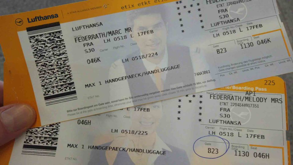 Einreise nach Costa Rica - flugtickets