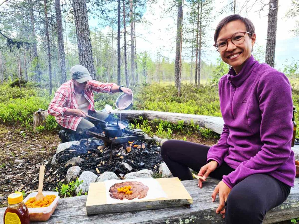 Finnland wandern outdoor cooking