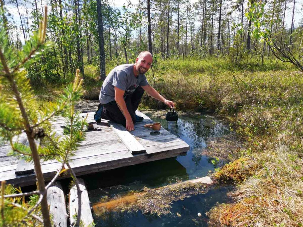 Finnland wandern quellwasser