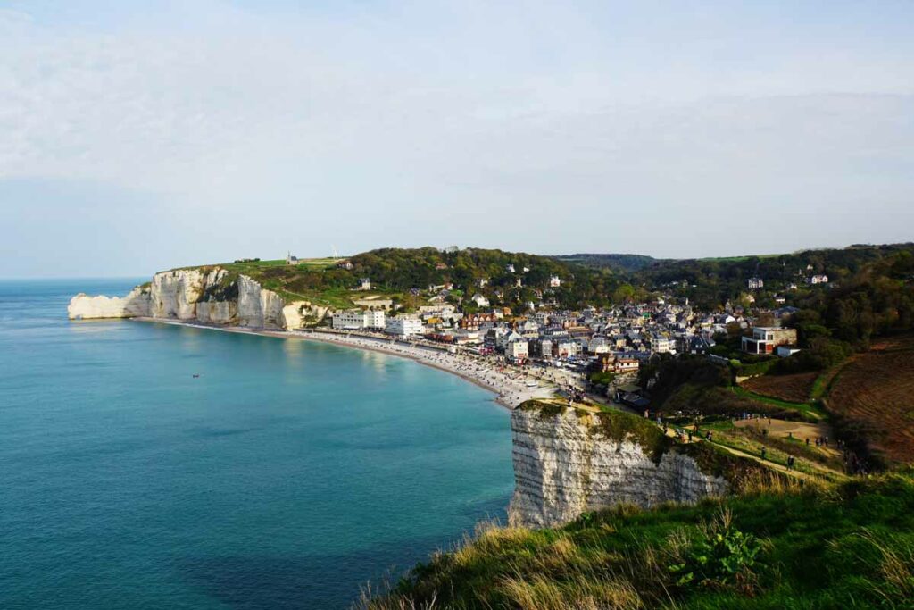 Aussicht auf etretat - parken