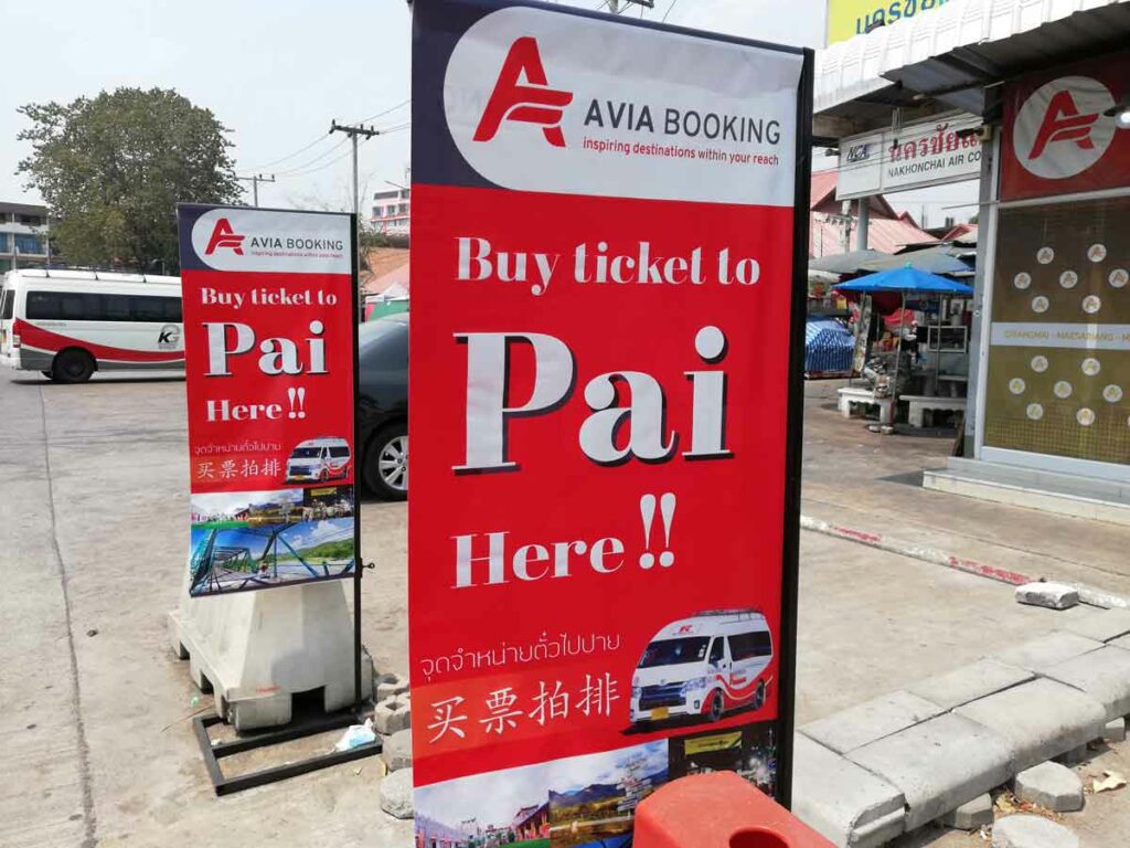 Anreise nach Pai tickets vor ort kaufen