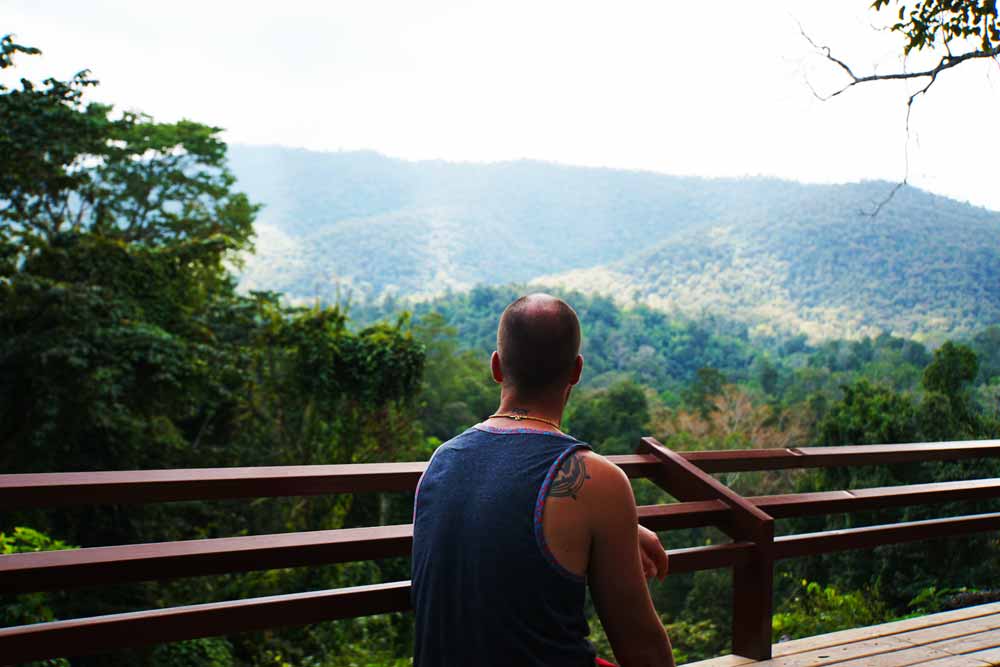 Chiang Mai Aussicht am Sticky Waterfall