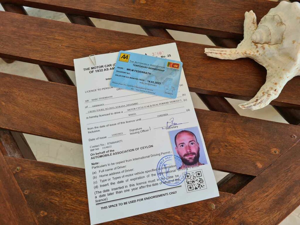 tuk tuk mieten in Sri Lanka - Führerschein